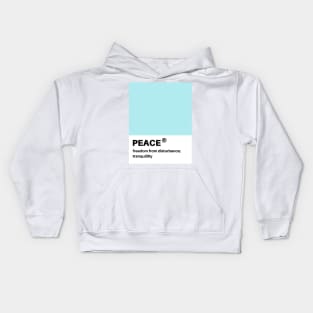 peace pantone swatch Kids Hoodie